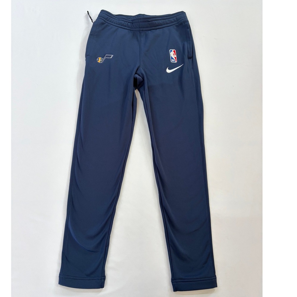 Nike Utah Jazz NBA Dri-FIT Showtime Pants Navy Blue Mens XS Warm Up Joggers